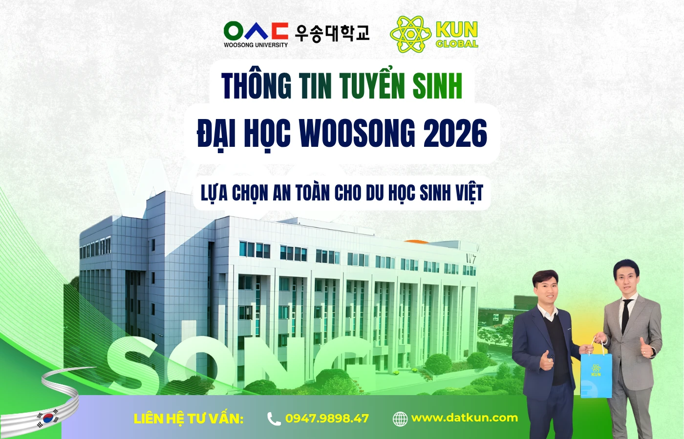 Thông Tin Tuyển Sinh Đại Học Woosong 2026: Lựa Chọn An Toàn Cho Du Học Sinh Việt