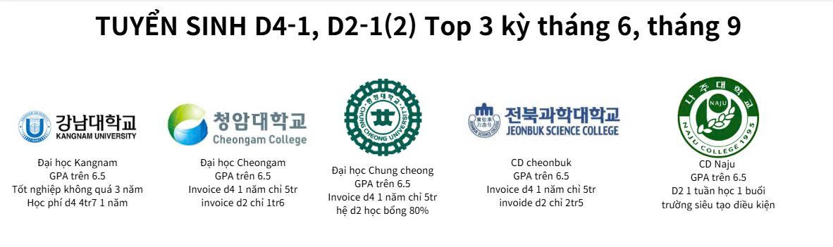 Tổng Hợp Danh Sách Các Trường Đại Học/Cao Đẳng Hàn Quốc Tuyển Sinh 2026: Chi Phí Thấp & Lịch Học Linh Hoạt